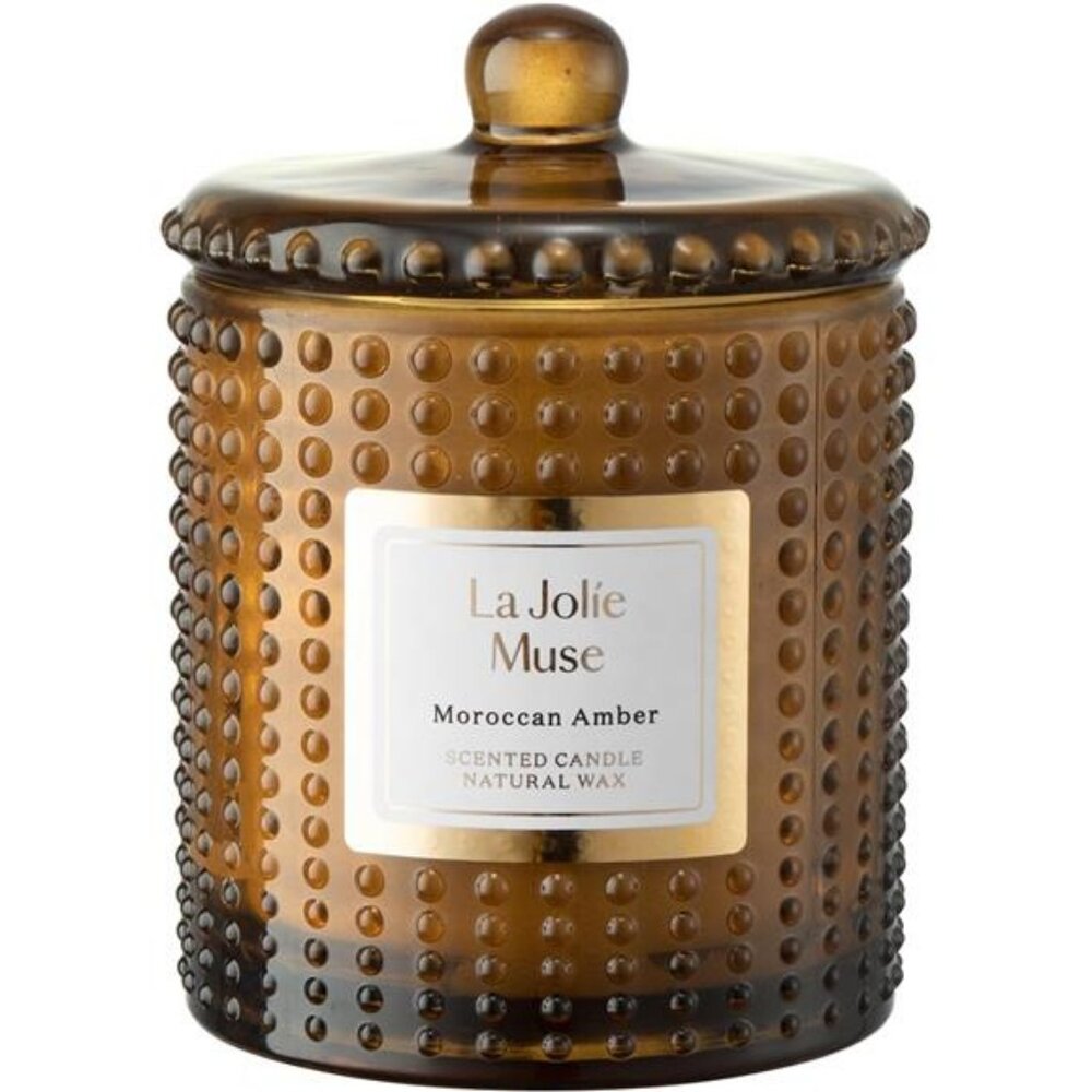 10.oz Long Lasting Moroccan Amber Scented Candle for Home Fragrance